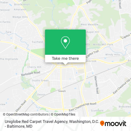 Uniglobe Red Carpet Travel Agency map