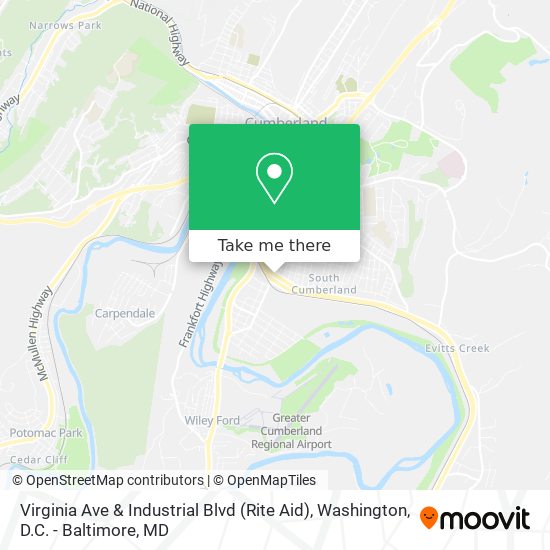Virginia Ave & Industrial Blvd (Rite Aid) map
