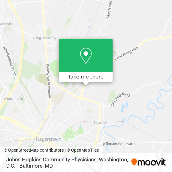 Johns Hopkins Community Physicians map