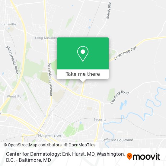 Mapa de Center for Dermatology: Erik Hurst, MD