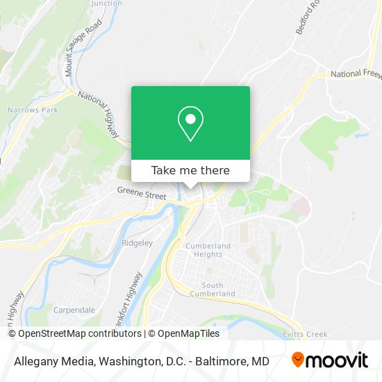 Allegany Media map