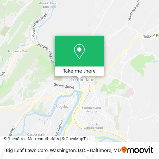 Big Leaf Lawn Care map