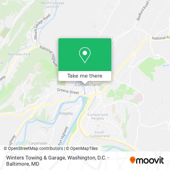 Mapa de Winters Towing & Garage