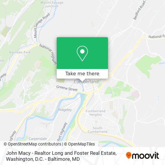 John Macy - Realtor Long and Foster Real Estate map