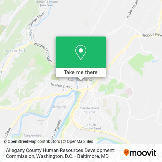 Allegany County Human Resources Development Commission map