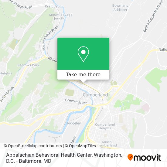 Mapa de Appalachian Behavioral Health Center