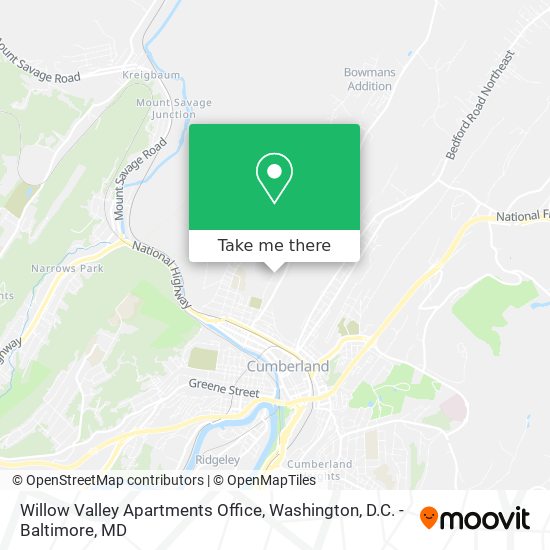 Mapa de Willow Valley Apartments Office