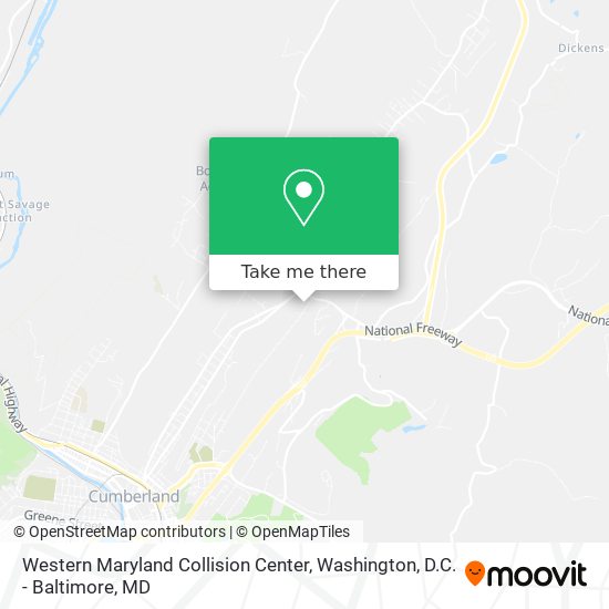 Mapa de Western Maryland Collision Center