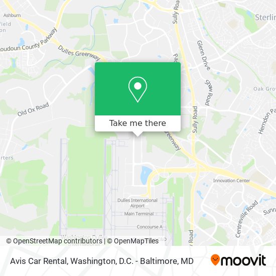 Avis Car Rental map