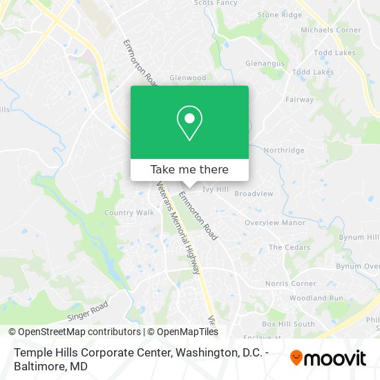 Temple Hills Corporate Center map