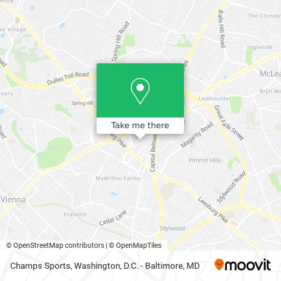 Champs Sports map