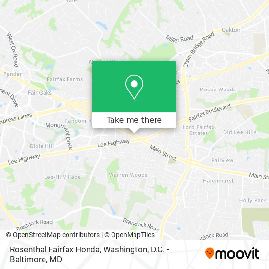 Rosenthal Fairfax Honda map