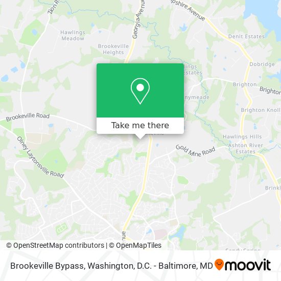 Mapa de Brookeville Bypass