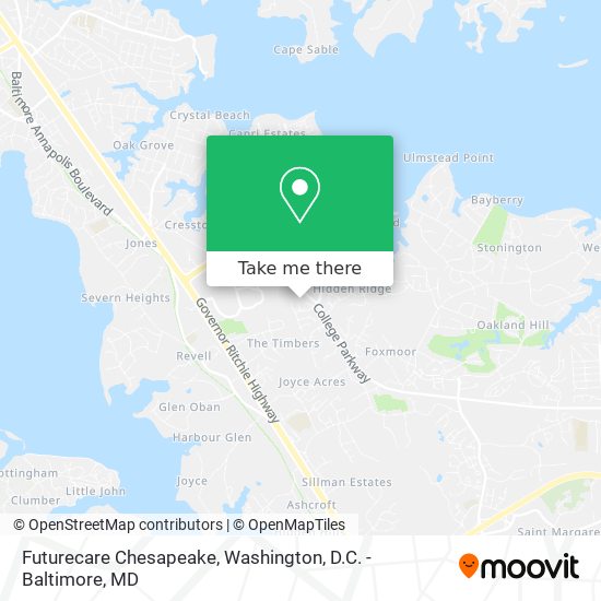 Mapa de Futurecare Chesapeake