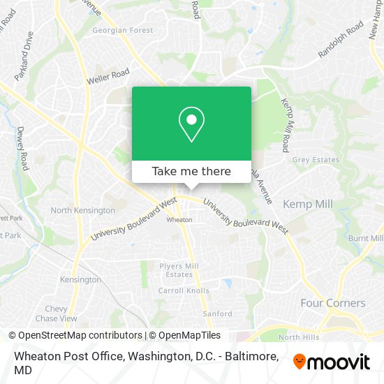 Mapa de Wheaton Post Office