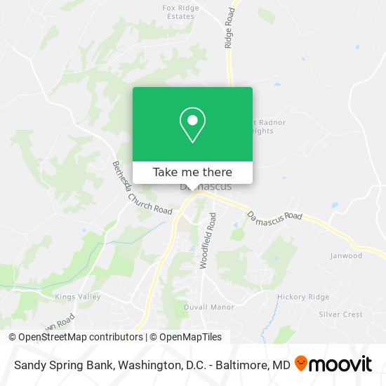 Sandy Spring Bank map