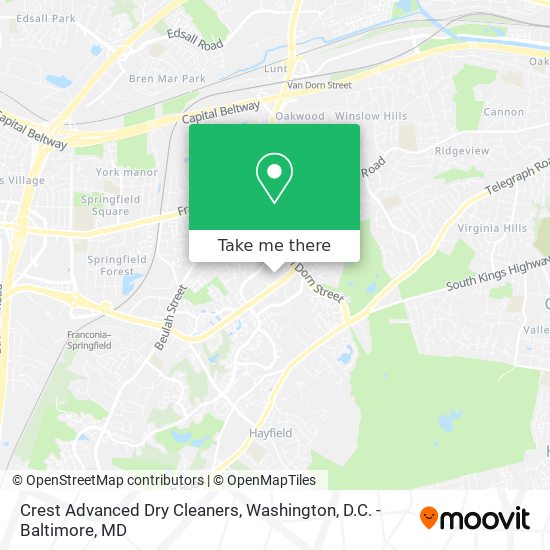 Mapa de Crest Advanced Dry Cleaners