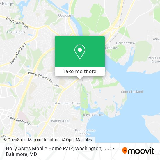 Holly Acres Mobile Home Park map
