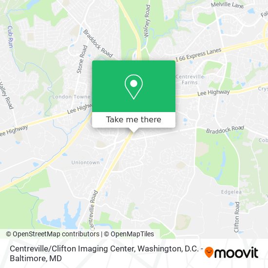 Mapa de Centreville / Clifton Imaging Center