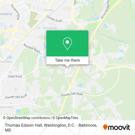 Mapa de Thomas Edison Hall