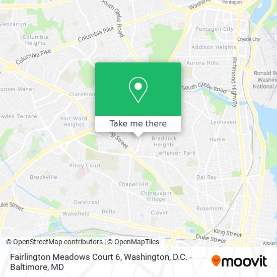 Fairlington Meadows Court 6 map