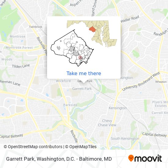 Garrett Park map