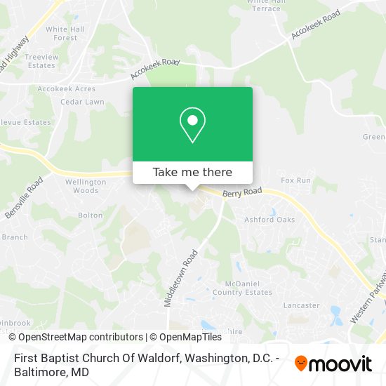 Mapa de First Baptist Church Of Waldorf