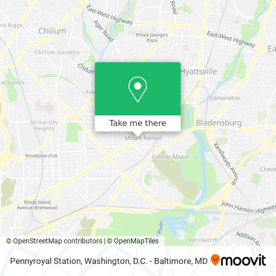 Pennyroyal Station map