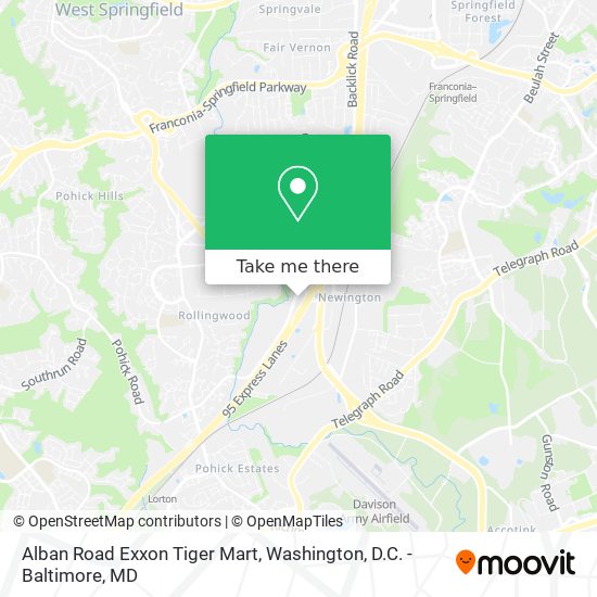 Mapa de Alban Road Exxon Tiger Mart