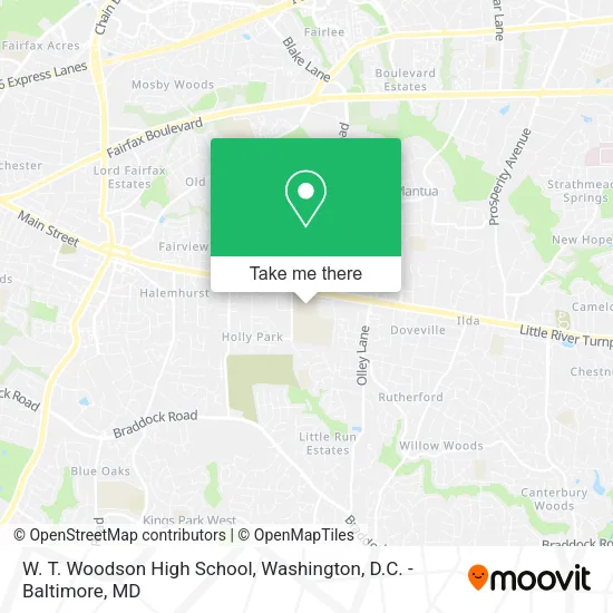 W. T. Woodson High School map