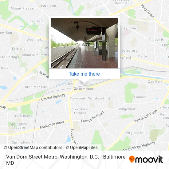 Mapa de Van Dorn Street Metro