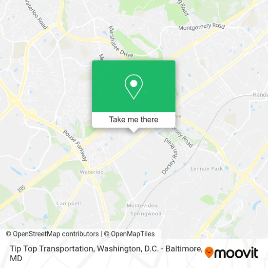 Tip Top Transportation map