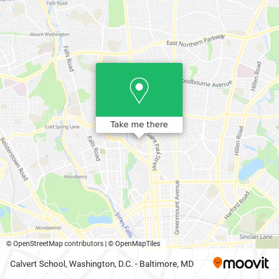 Calvert School map