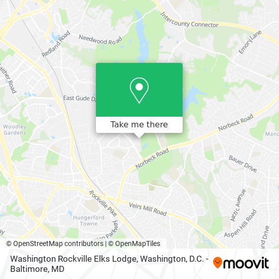 Washington Rockville Elks Lodge map