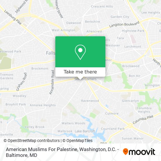 Mapa de American Muslims For Palestine