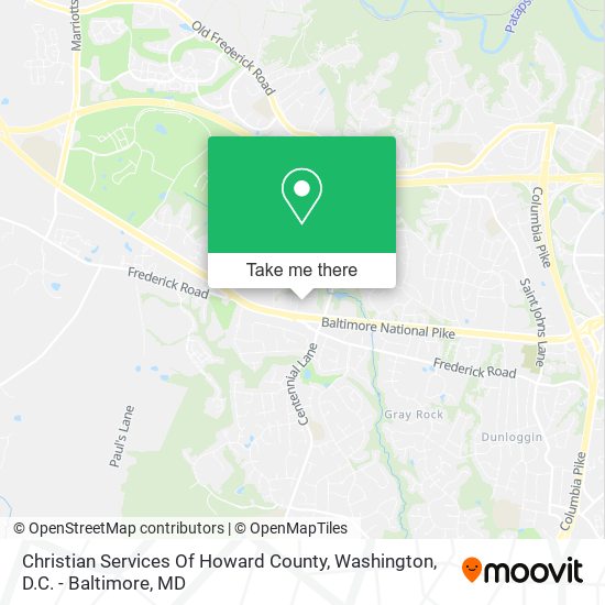 Christian Services Of Howard County map