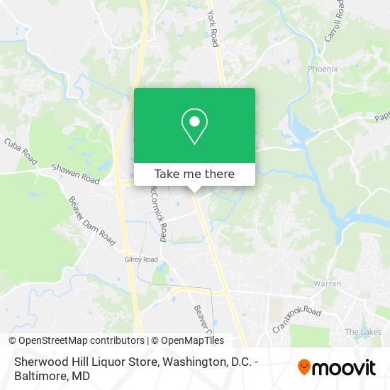 Sherwood Hill Liquor Store map