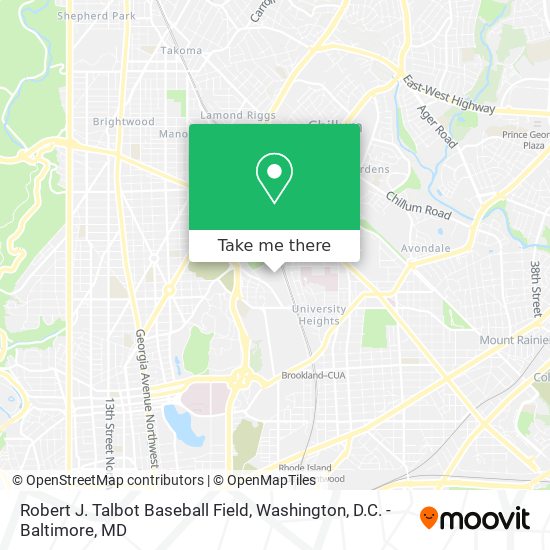 Mapa de Robert J. Talbot Baseball Field