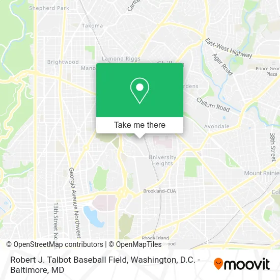 Robert J. Talbot Baseball Field map