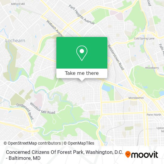 Concerned Citizens Of Forest Park map