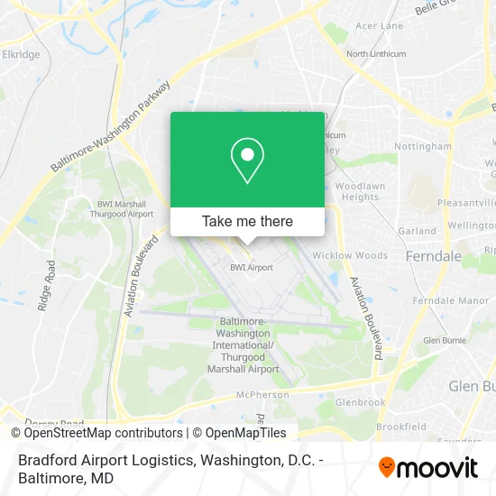 Bradford Airport Logistics map