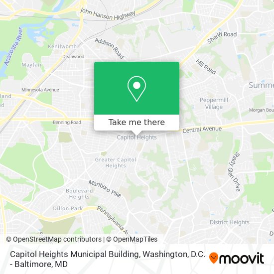 Mapa de Capitol Heights Municipal Building