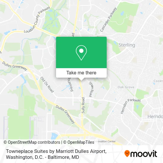 Mapa de Towneplace Suites by Marriott Dulles Airport