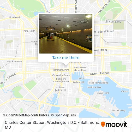 Mapa de Charles Center Station