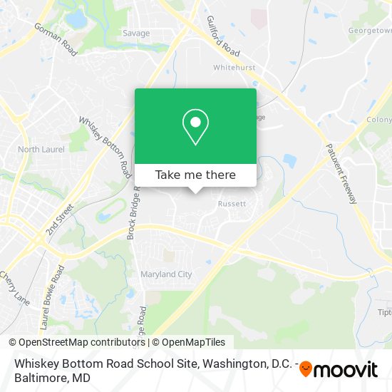 Mapa de Whiskey Bottom Road School Site