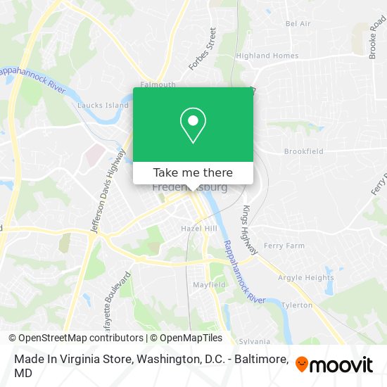 Mapa de Made In Virginia Store