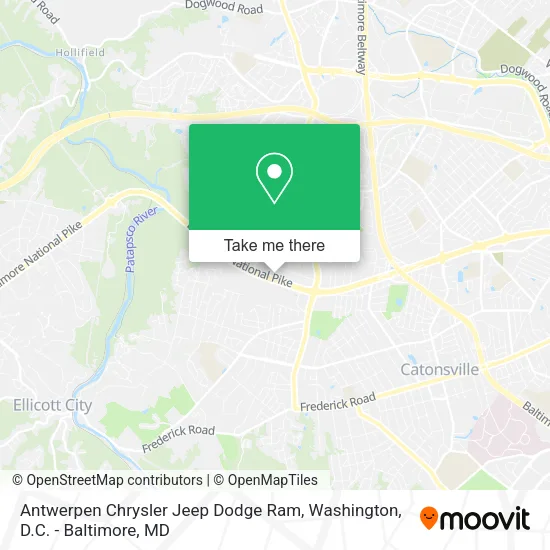 Mapa de Antwerpen Chrysler Jeep Dodge Ram