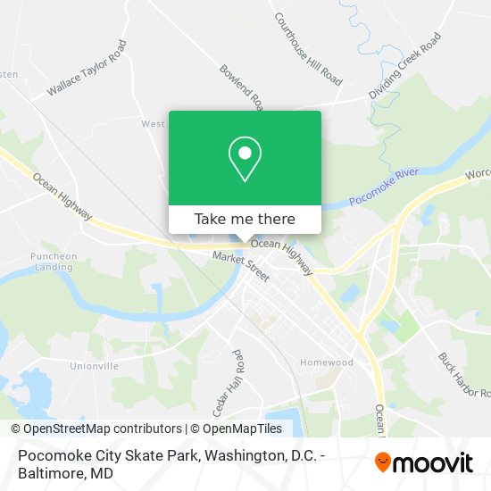 Mapa de Pocomoke City Skate Park