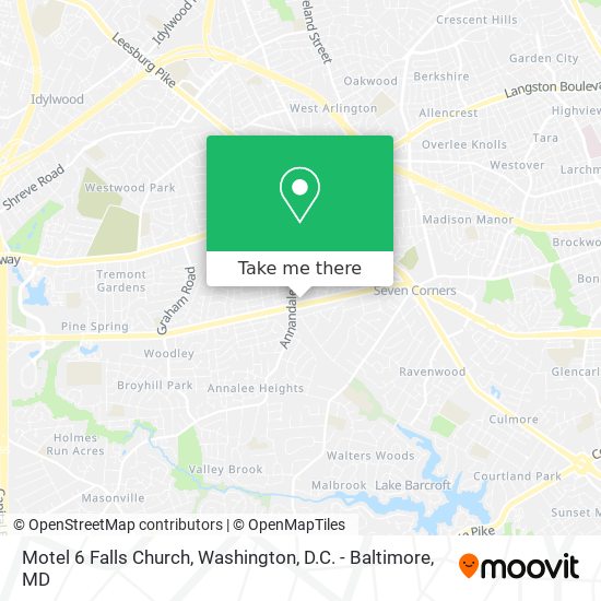 Motel 6 Falls Church map