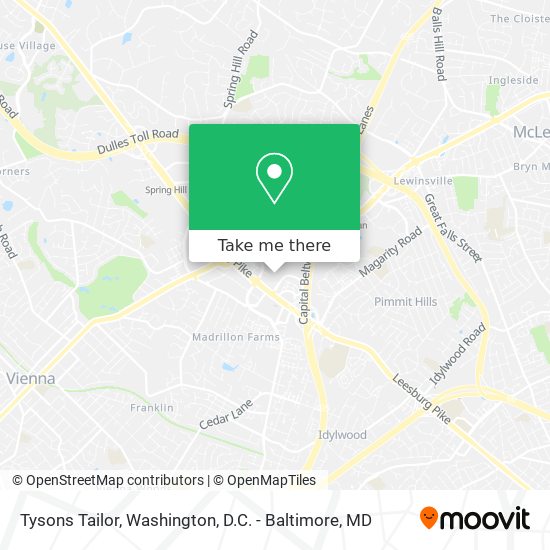 Mapa de Tysons Tailor